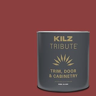 KILZ Tribute Cabinet Paint & Trim Paint, Interior/Exterior, Semigloss, H...