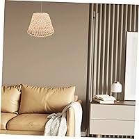 Vista 6 de 2 unids tejiendo pequeña pantalla retro estilo barril luz cubierta para decoración del hogar uso interior restaurante hotel versátil pantalla