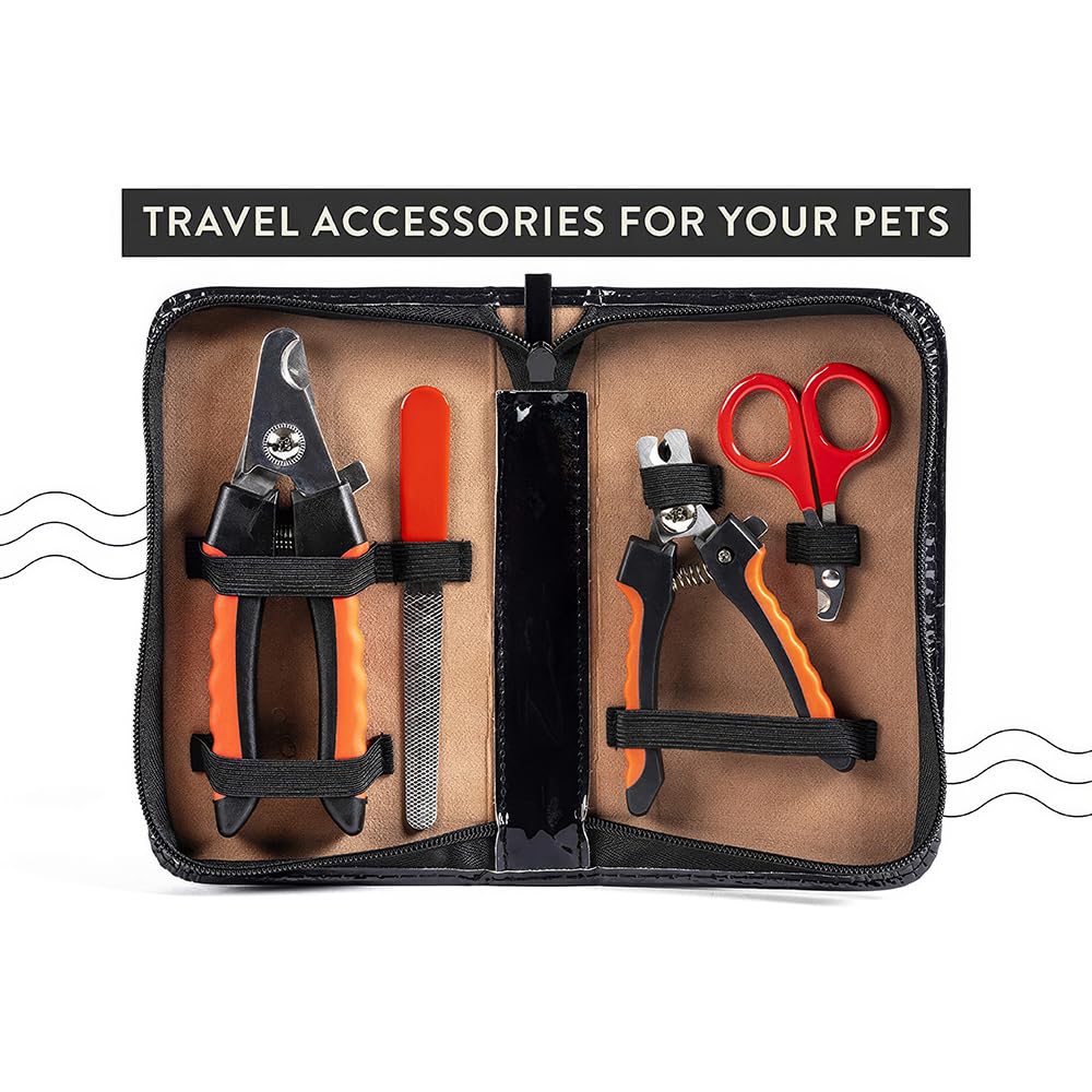 Pet Care Pedicure Set Für Hunde & Katzen – 3 Nagelknipser + Feile, In Reisetasche, Made In USA
