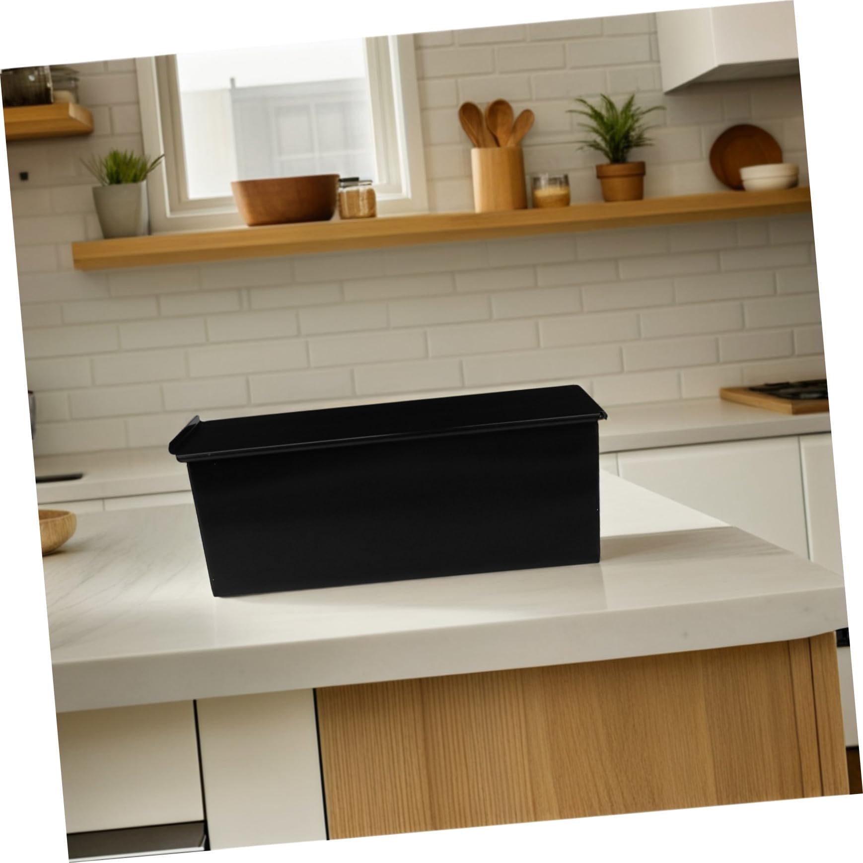 Stampo per Pancarrè con Coperchio Nero in Metallo da Cucina
