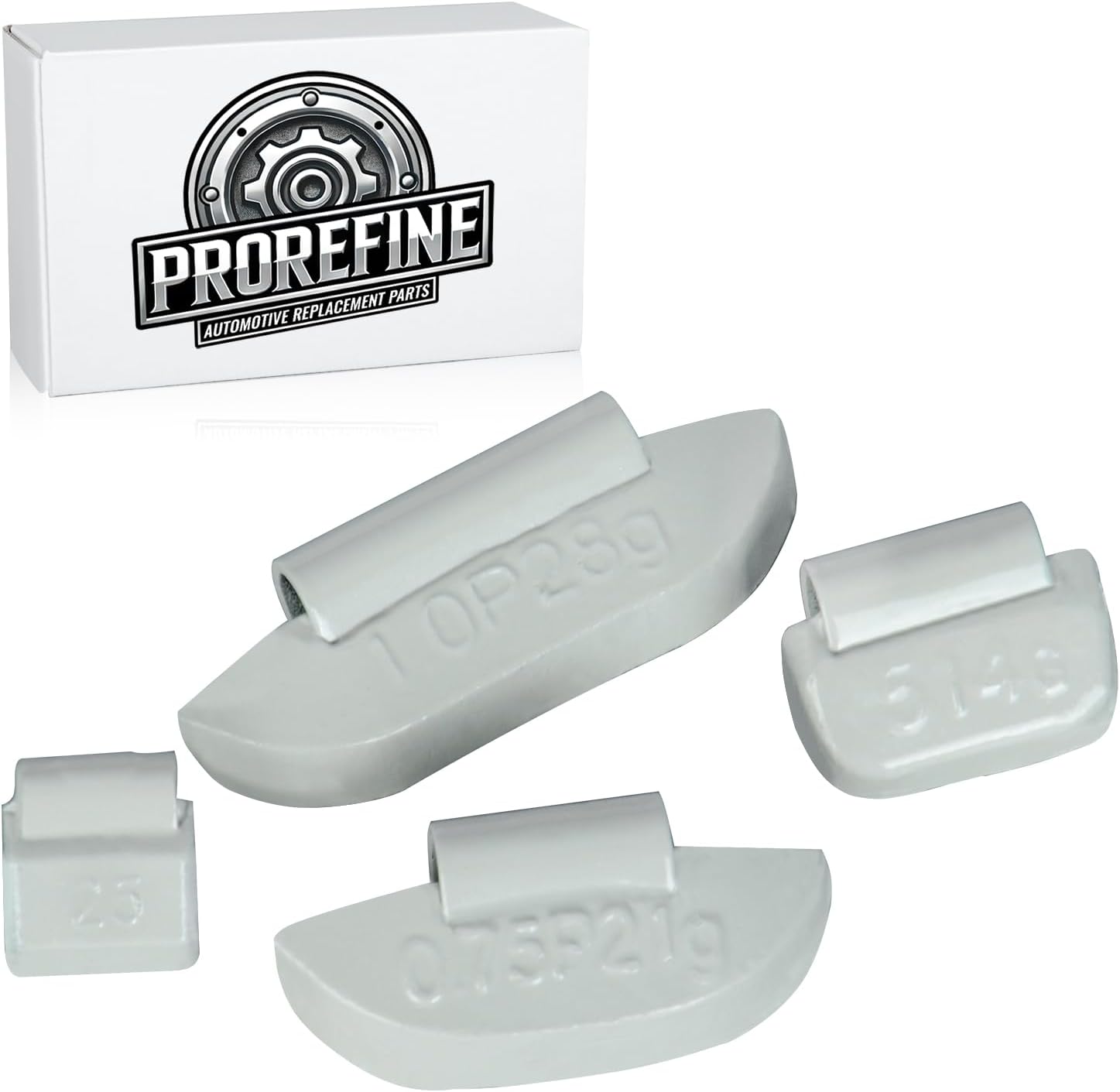 Upgraded Clip On Wheel Weights Kit 120 PCS 0.25oz/0.5oz/0.75oz/1oz 30 Each for Steel Rims Corrosion-Resistant Coated Painted Tire Balancing Weight P Style Gray