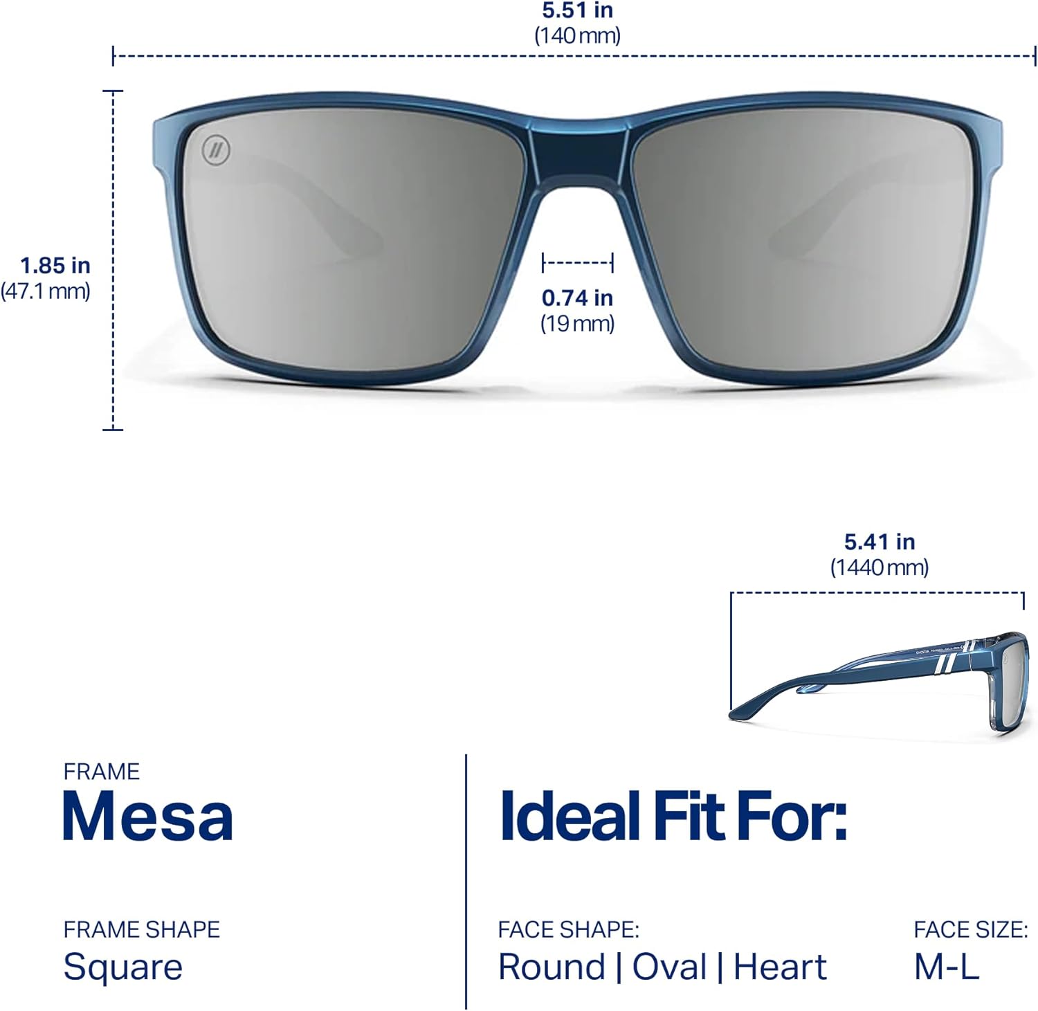 Blenders Eyewear Mesa – Polarized Sunglasses – Modern Wraparound Frames – 100% UV Protection – For Men & Women