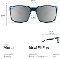 Vista 7 de Blenders Eyewear Mesa - Gafas de sol polarizadas - Monturas envolventes modernas - 100% protección UV - Para hombres y mujeres