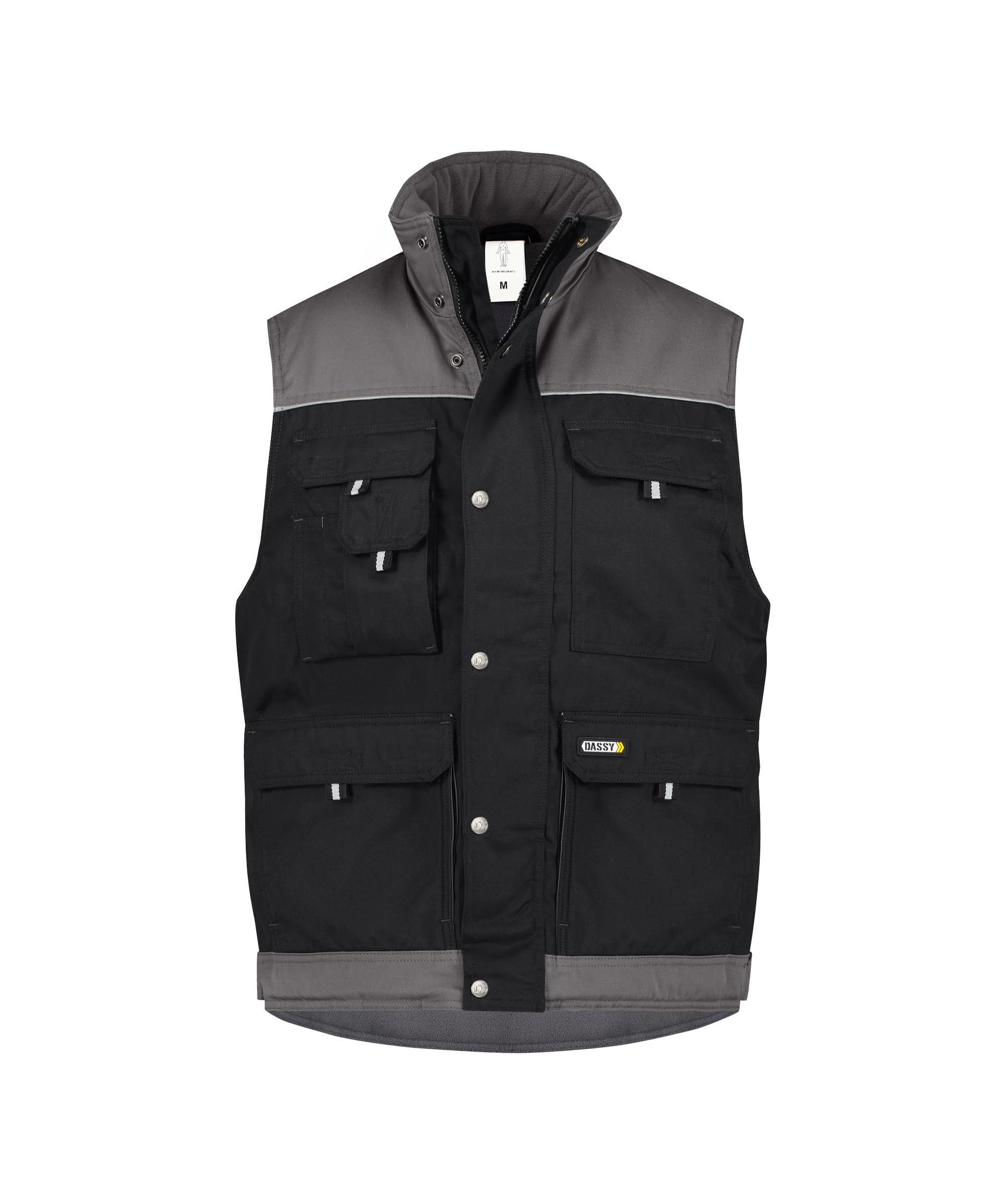 DASSY® Hulst Zweifarbige Weste - Größe M - SCHWARZ/ZEMENTGRAU