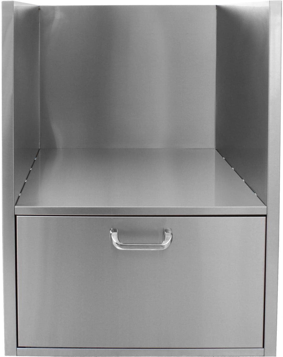 BBQGUYS Signature Built in Universal Kamado Sleeve with Drawer - BBQ-KMSLV-20