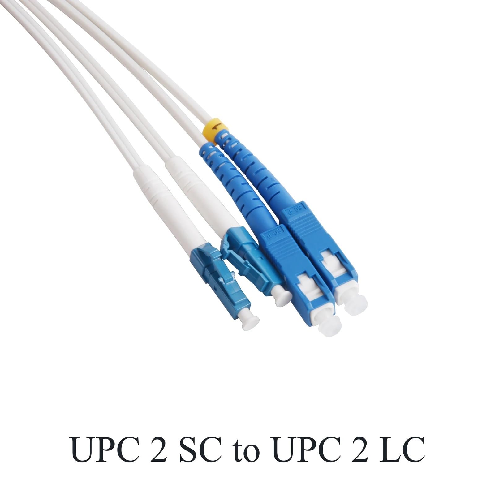 Câble d'extension de fibre optique UPC 2 SC vers UPC 2 LC monomode 2 cœurs Câble de connexion intérieur 100M/120M/150M/200M/250M/300M Câble optique (300M)