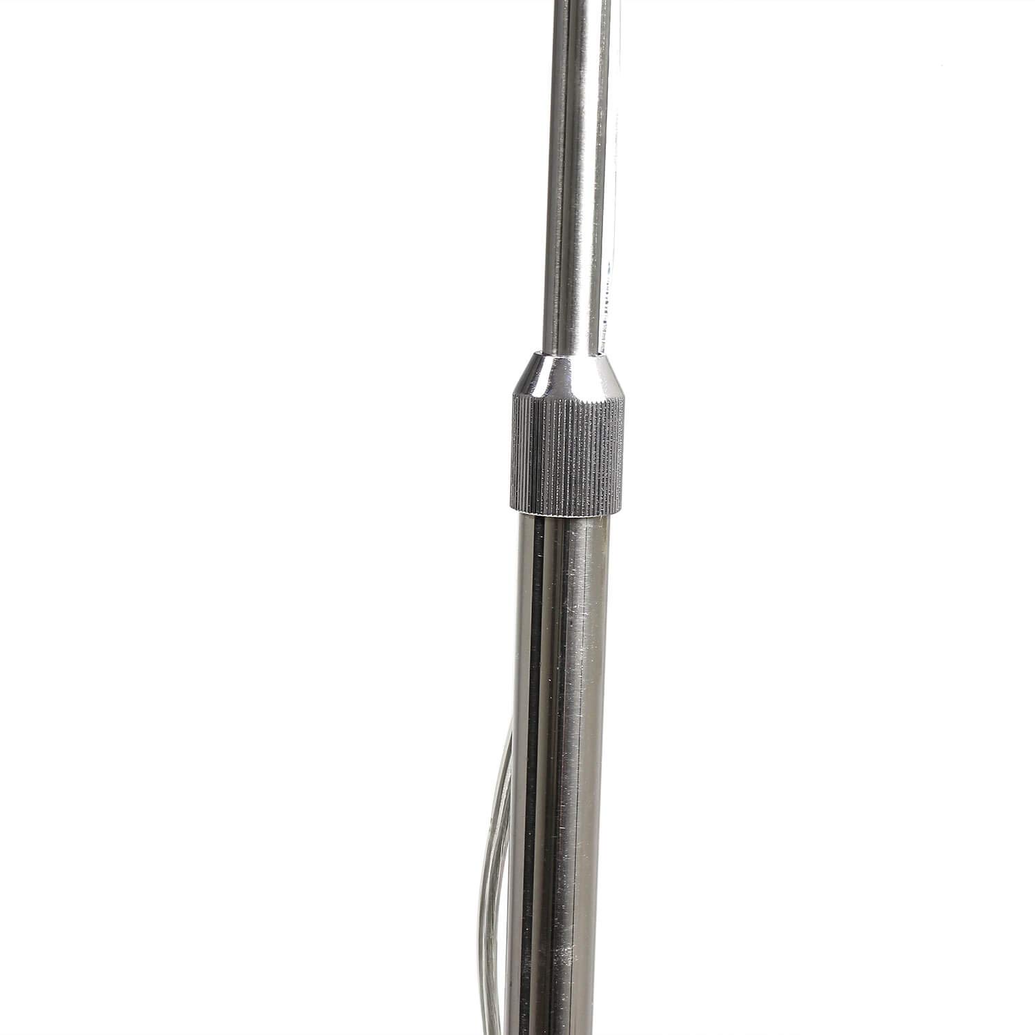 Lampa stojąca do salonu nowoczesna Empetrum chrom biała stal szlachetna Bauhaus Design E27 duża wys.: 184 cm lampka do czytania