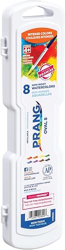 Miniatura 5 de Prang Juego ovalado de acuarela con cepillo surtido juego de 8 colores