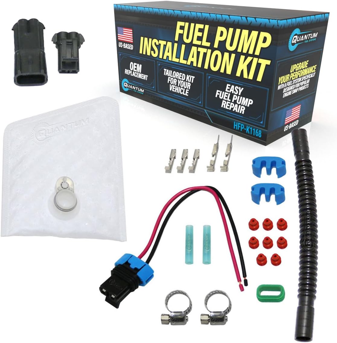 QFS Fuel Pump Installation Kit for Walbro F90000267, F90000274, F90000285, F90000295, Replaces 400-1168