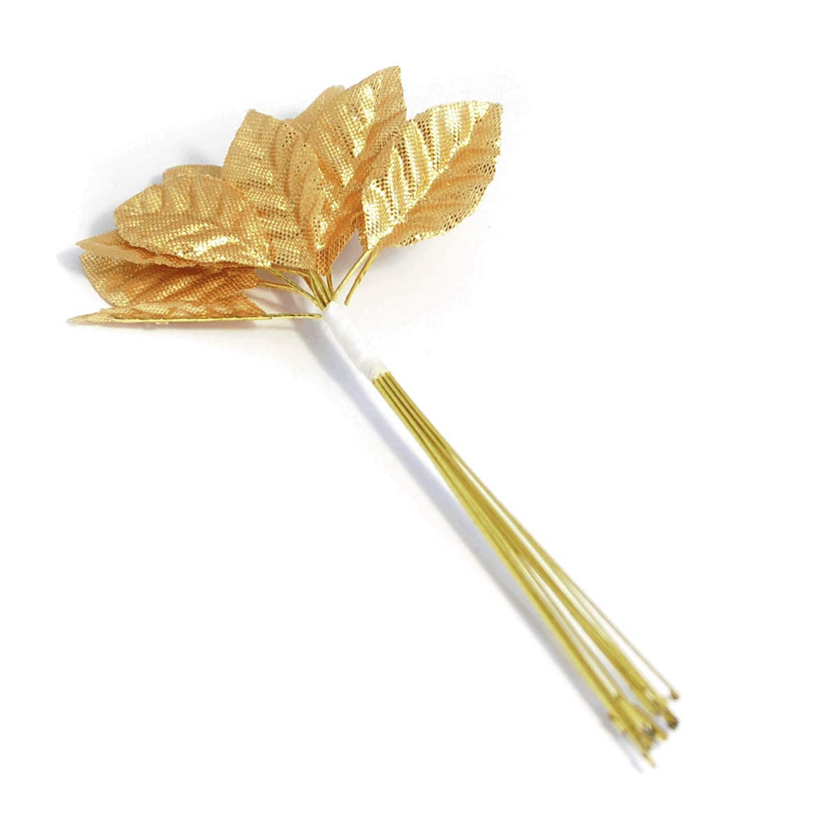 Small Rose Leaves, One Bunch of 12 Leaves.B1467 (Gold)-Single