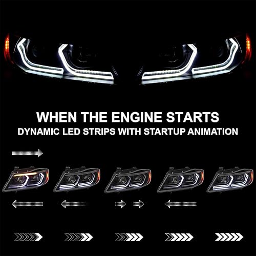 Miniatura 7 de Spec-D Tuning Faros delanteros negros de doble proyector con tubo LED 3D y animación de arranque compatibles con BMW Serie 3 E90 SedanE91 Wagon
