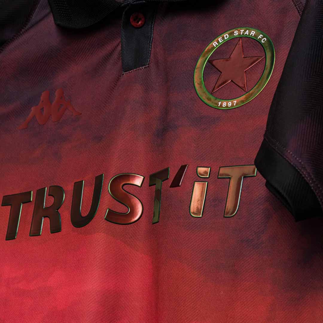 Kappa Kombat Away Red Star Football Shirt Unisex Adult