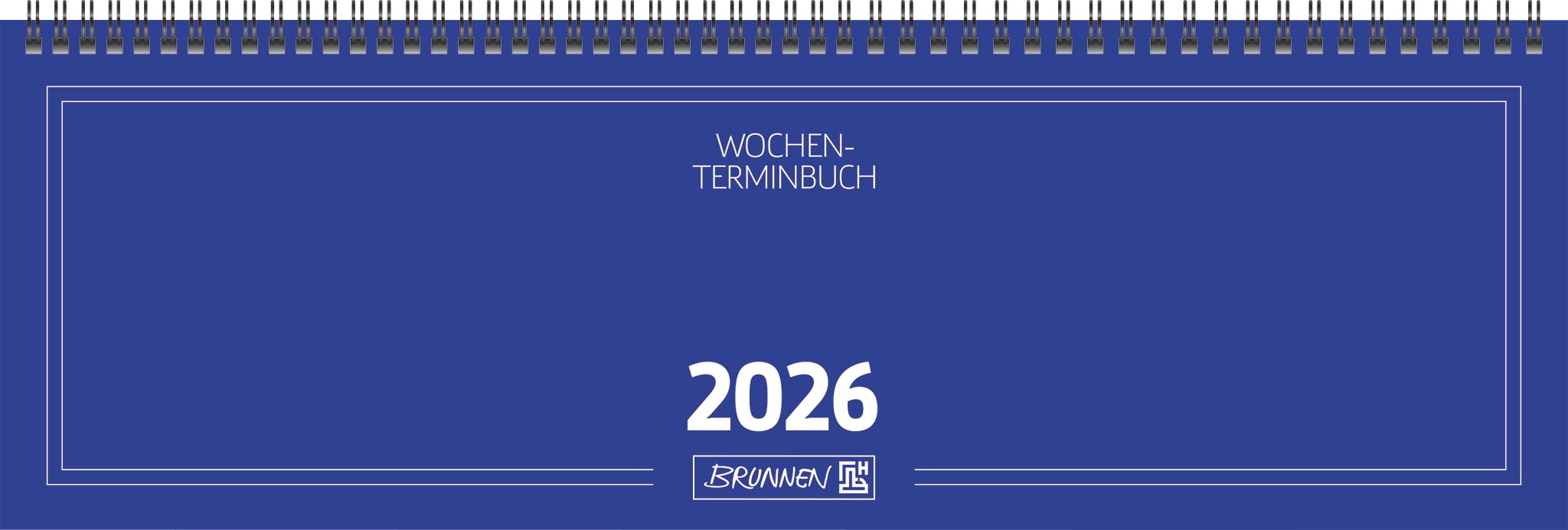BRUNNEN Querterminbuch Mod. 775 '26 | 420×137 mm, Karton, blau