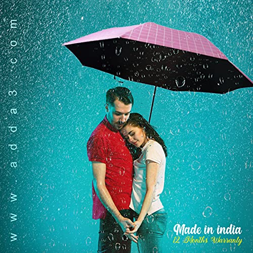 Image of KEKEMI 3 Fold Plain Pipine Umbrella for Men & Women