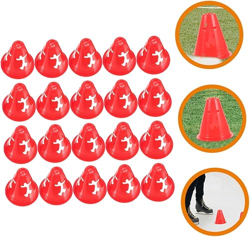 Miniatura 3 de 20Pcs Sports Training Cones High PE Agility Markers for Soccer Football Basketball Roller Skating Practice Flat Base for Stable Outdoor Indoor Drills