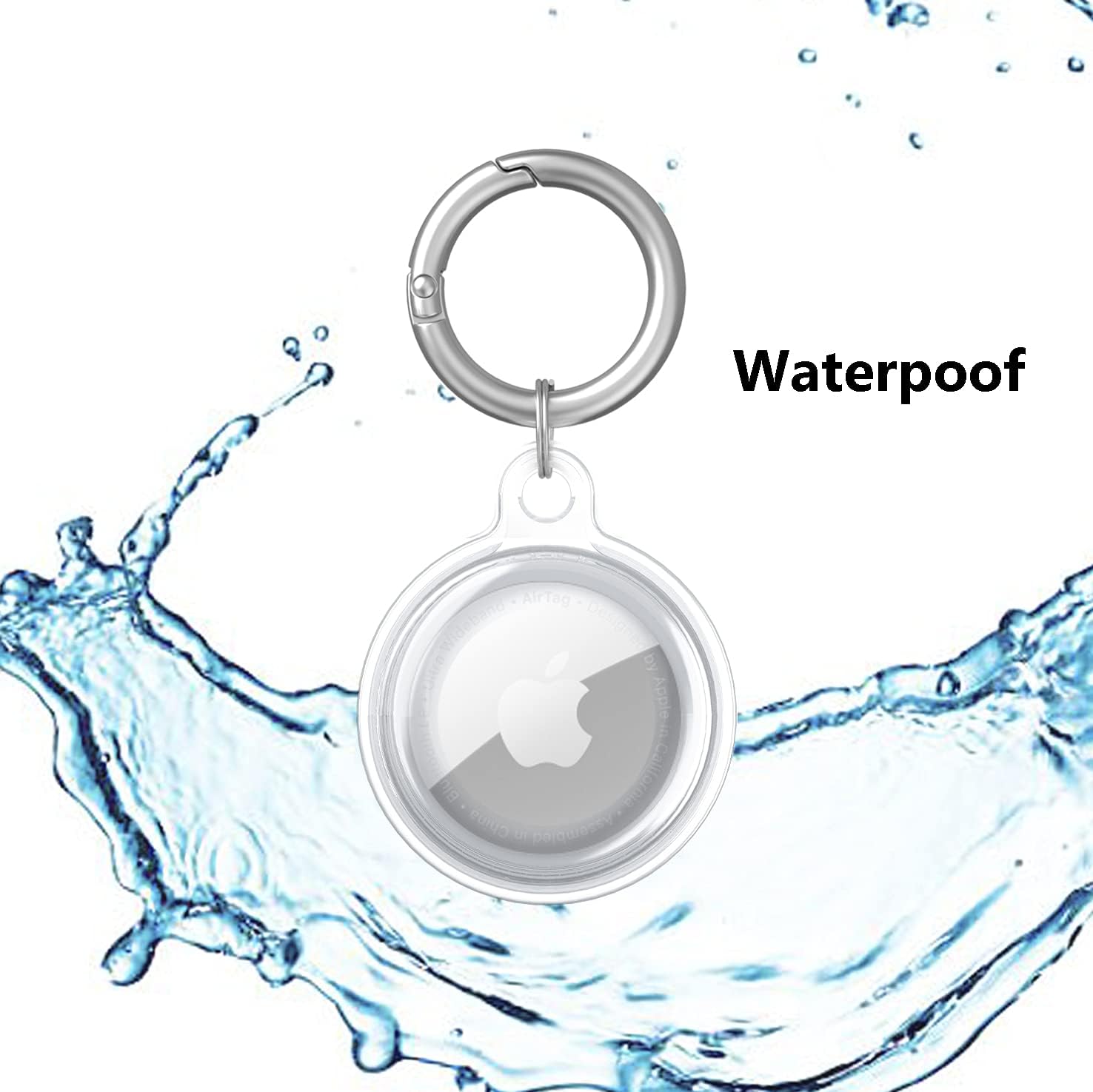 cty 2 pack tpu gps protective case compatible with airtags tracker soft protector anti scratch case transparent material ring cover for airtagtranspa