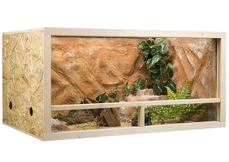 OSB terrarium, houten 120 x 60 cm, met zijventilatie