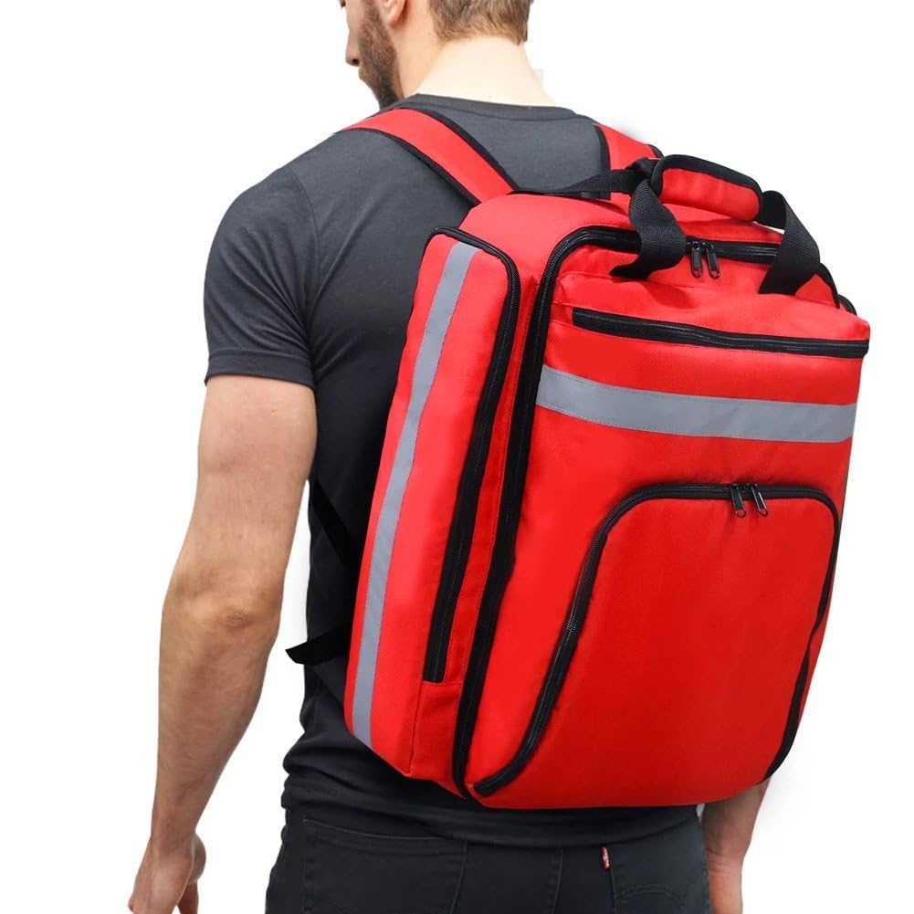 Dianzan Zaino di Pronto Soccorso, Borsa Medica di Emergenza Vuota con Riflettente, Borsa Organizer di Pronto Soccorso per Escursioni All'aperto, Campeggio, Viaggi, Auto