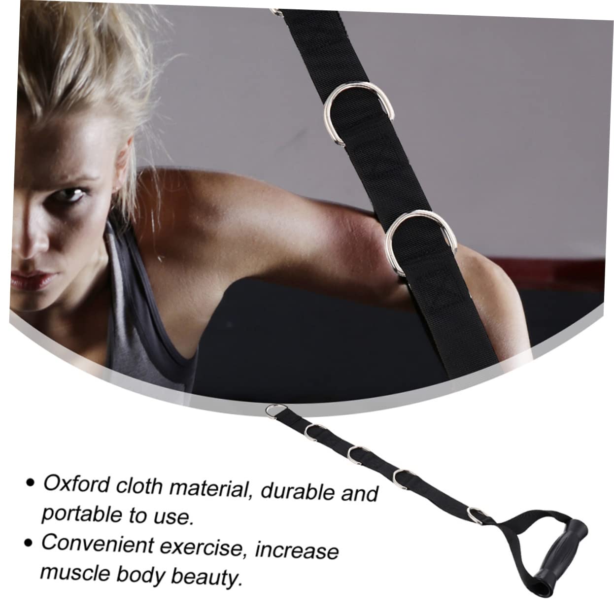 TOYANDONA Cinta de Tensión para Ejercicios 2 Piezas, Fuerza Ajustable y Portátil, Material ABS y Acero Inoxidable, Adecuado para Entrenamiento de Fuerza en Casa o Gimnasio