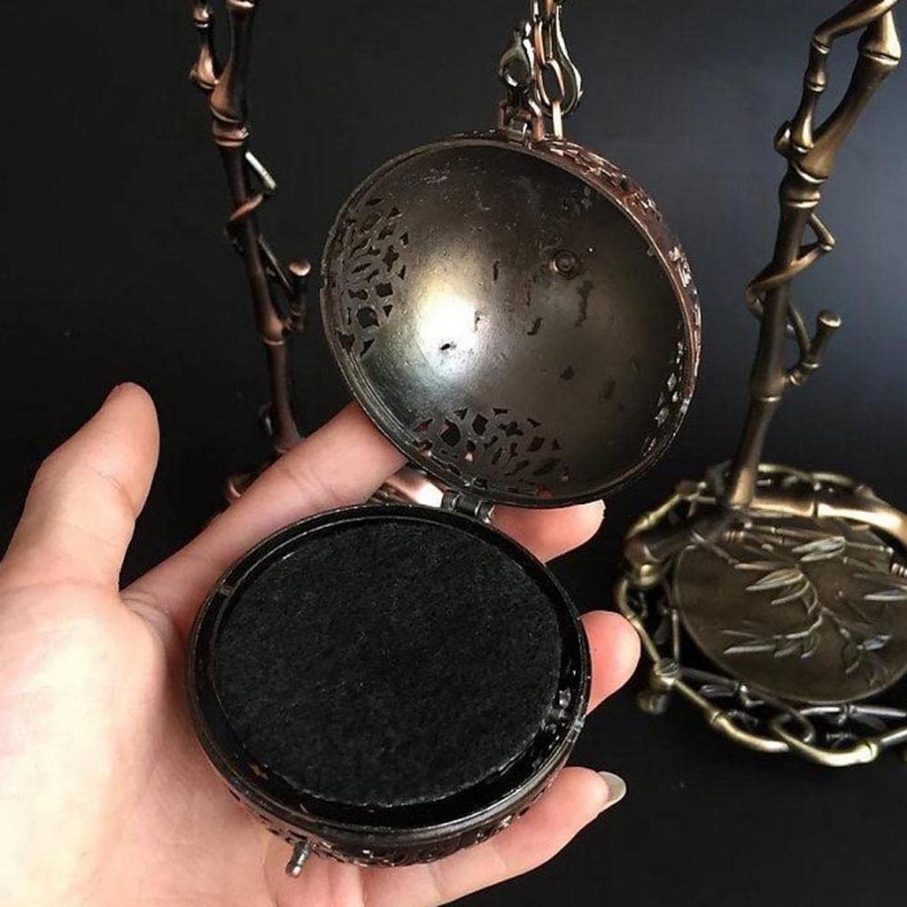 Aromatherapie Weihrauchbrenner Räucherstövchen mit Ständer für Weihrauch oder Räucherkegel - Bronze