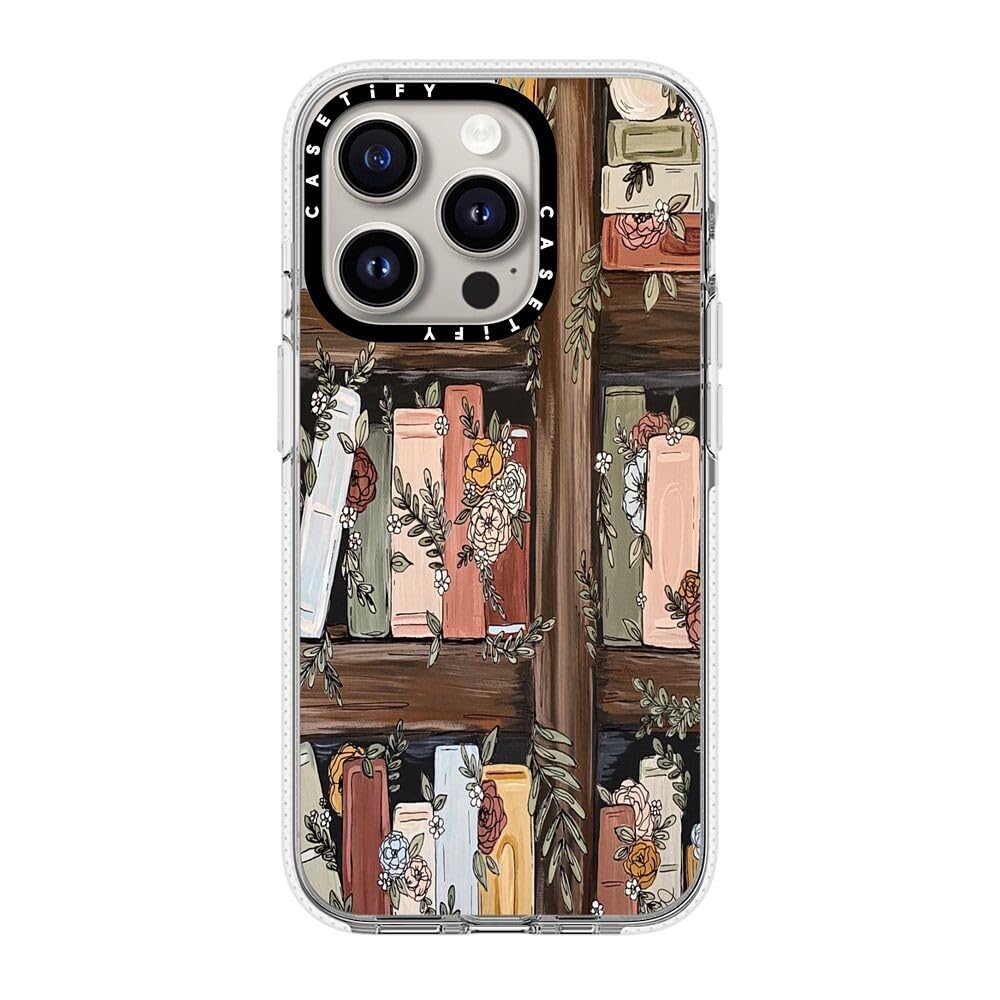 Coque transparente iPhone 15 Pro CASETiFY Jardin bibliothèque MagSafe