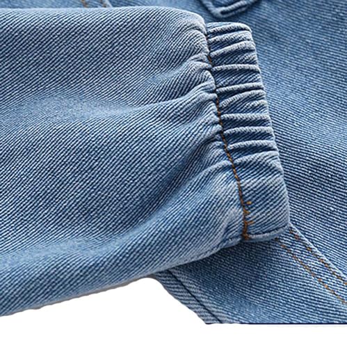 Boys Jeans Denim Jogging Pants Elasticated Waist Stretch Cargo Trousers3