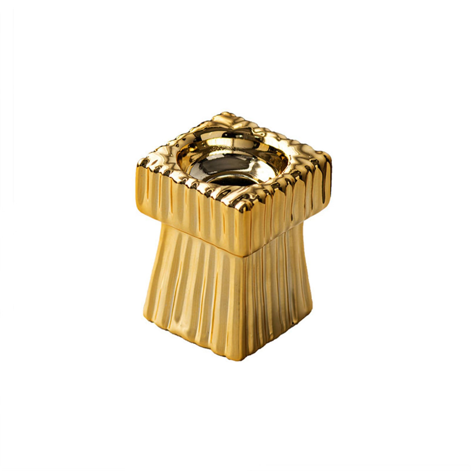 Buxuaaaa Gold Holder Romantics Candlestick Cup Desktop Decorative Tealight Jar Home Party Decor Suitable For Various Settings