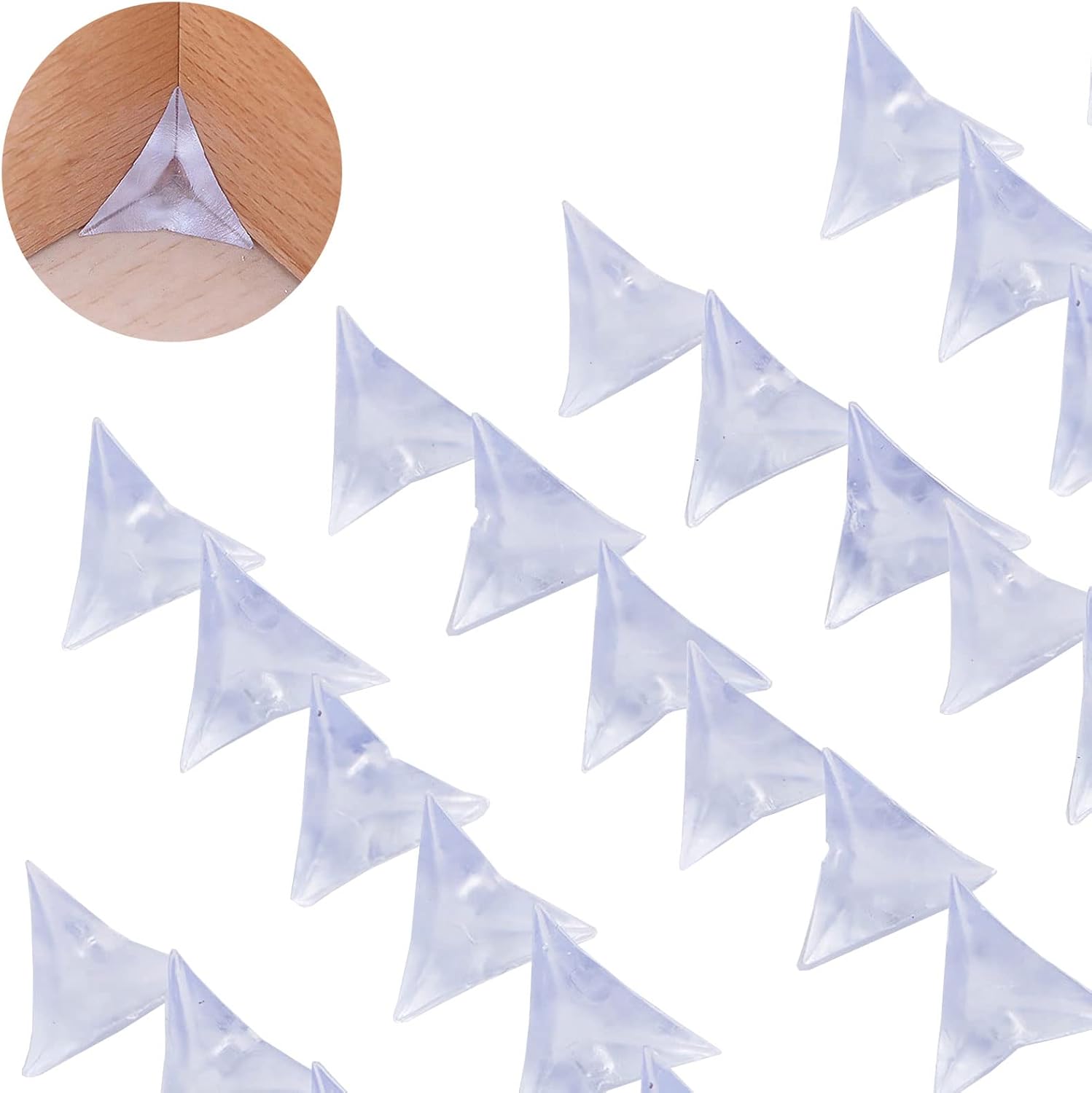 100 Pack Dust Corners for Stairs Dust Guards Clear