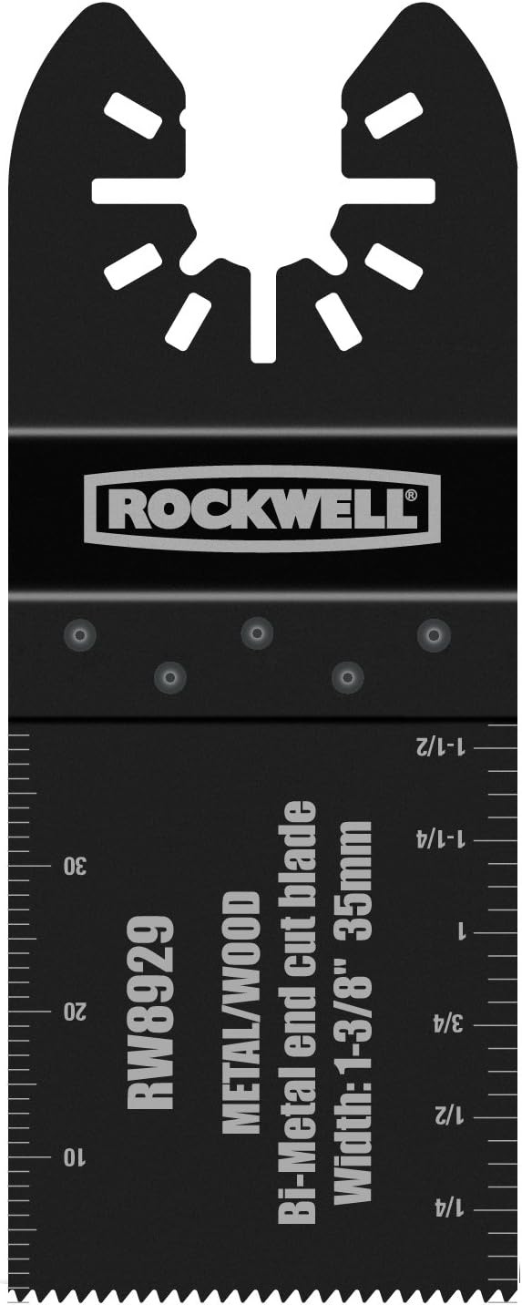 Rockwell RW8981K Sonicrafter Oscillating Multitool End Cut Blades with Universal Fit System, 6-Pack