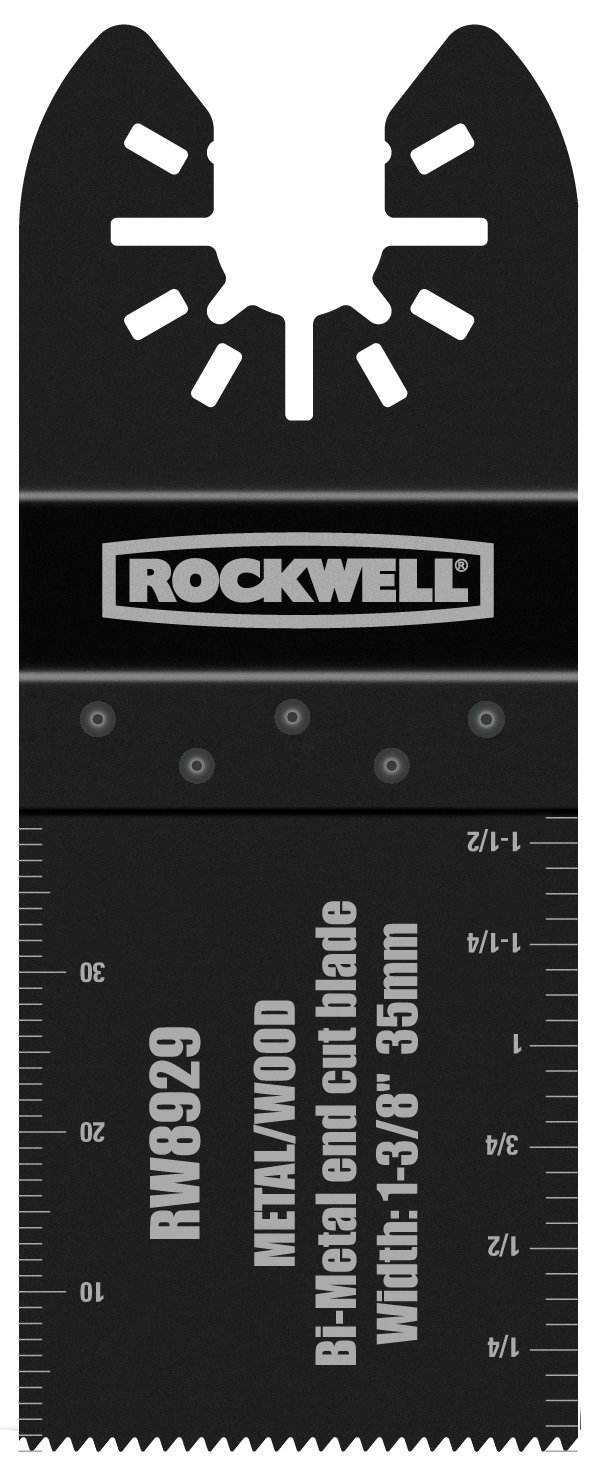 Rockwell RW8981K Sonicrafter Oscillating Multitool End Cut Blades with Universal Fit System, 6-Pack