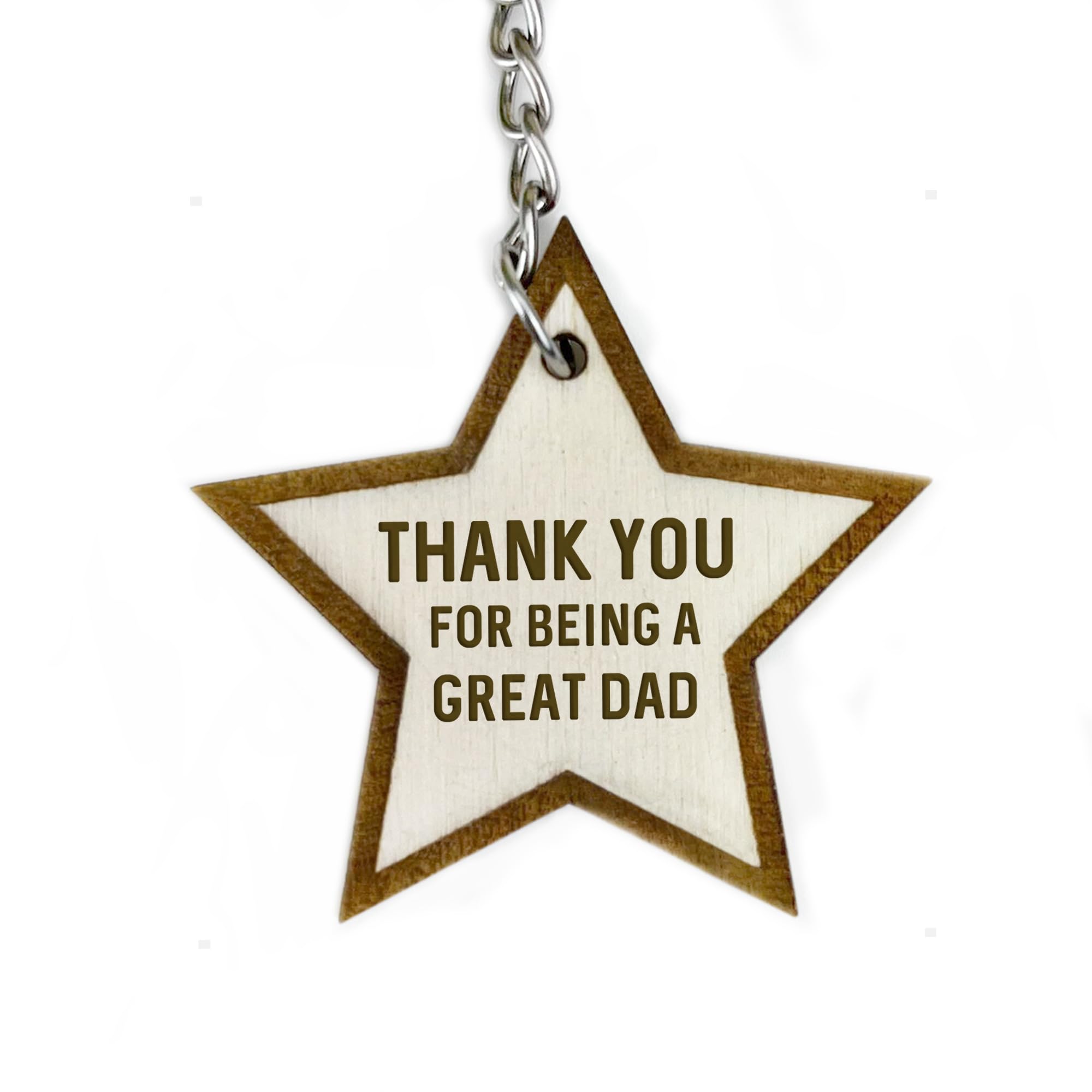 RED OCEAN Great Dad Gifts Wooden Keyring Dad Gifts For Birthday Christmas Thank You Gift For Dad