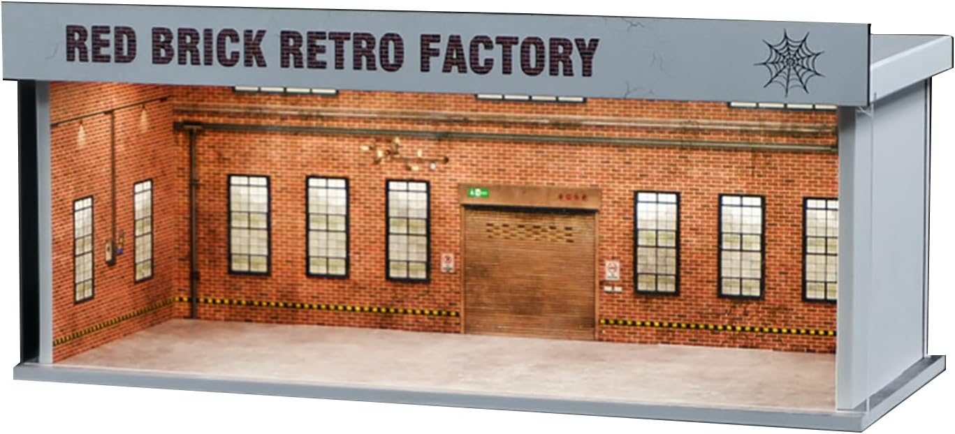 Die-Cast Model Display Case, Suitable for Hot Wheels and Matchbox Cars. Acrylic Dust-Proof Display Box for Car Models. Light-Up Scenic Parking Lot Display. (Custom Shop)