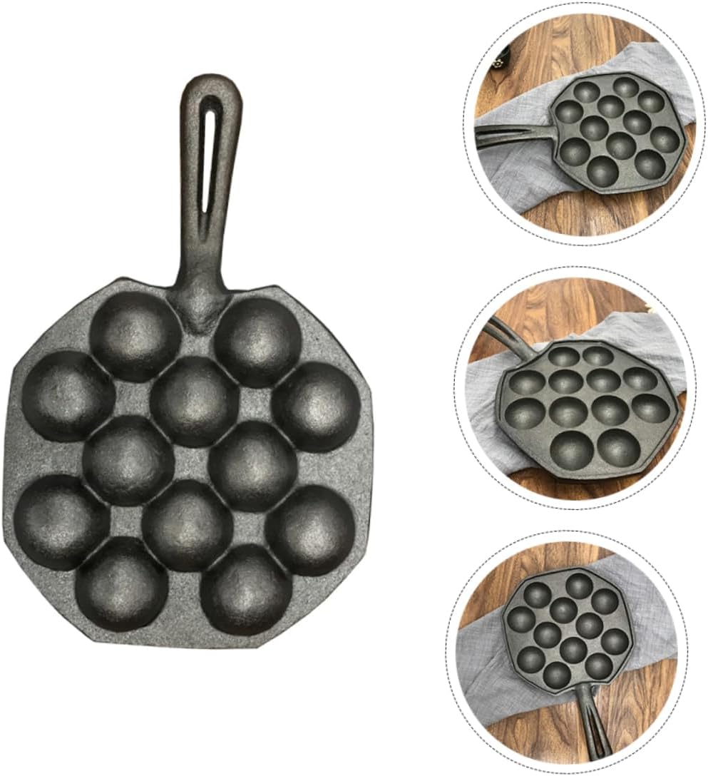 2pcs Meatball Making Mold Octopus Mold Escargot Baking Tray Nonstick Saucepan Roaster Pan Oven Snails Baking Plate Escargot Dish Baking Accessory Kitchen Gadgets Iron Black