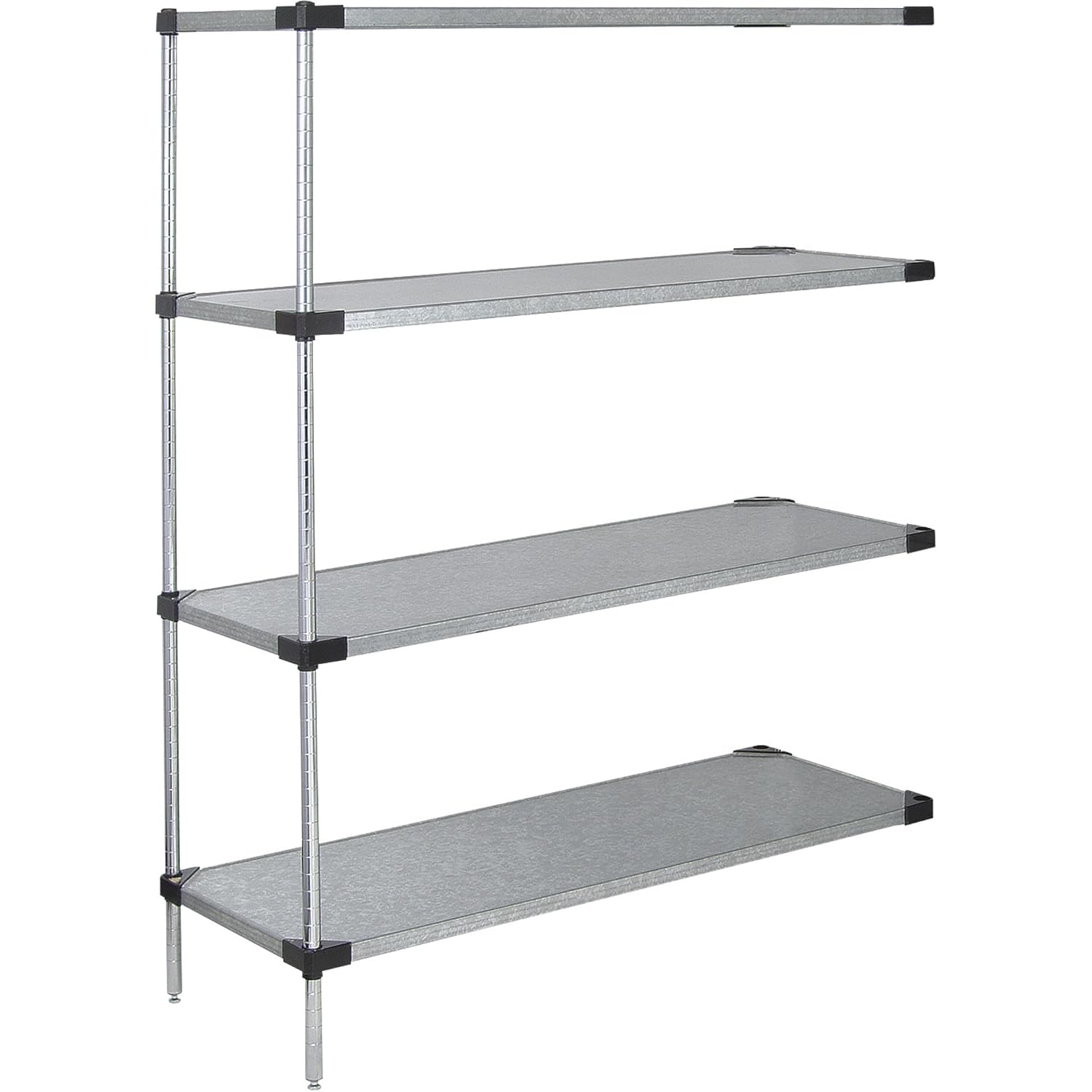 Quantum Storage Systems AD74-1860SG Add-On Kit for 74" High 4-Tier Solid Shelving Unit, Galvanized Steel, 18" Width x 60" Length x 74" Height