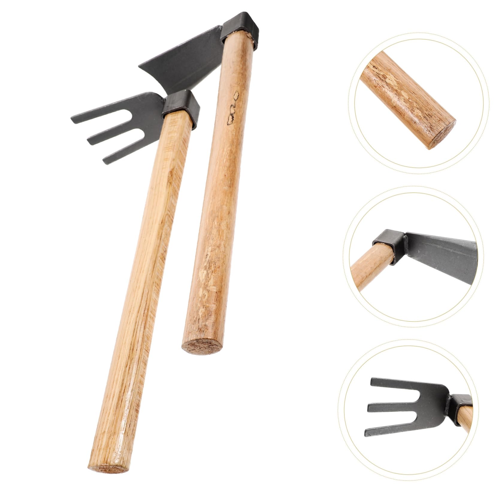SUPVOX Azada Mango De Madera Herramienta Reutilizable para Desherbar Azada para Cultivo De Hortalizas para Jardinería Casera