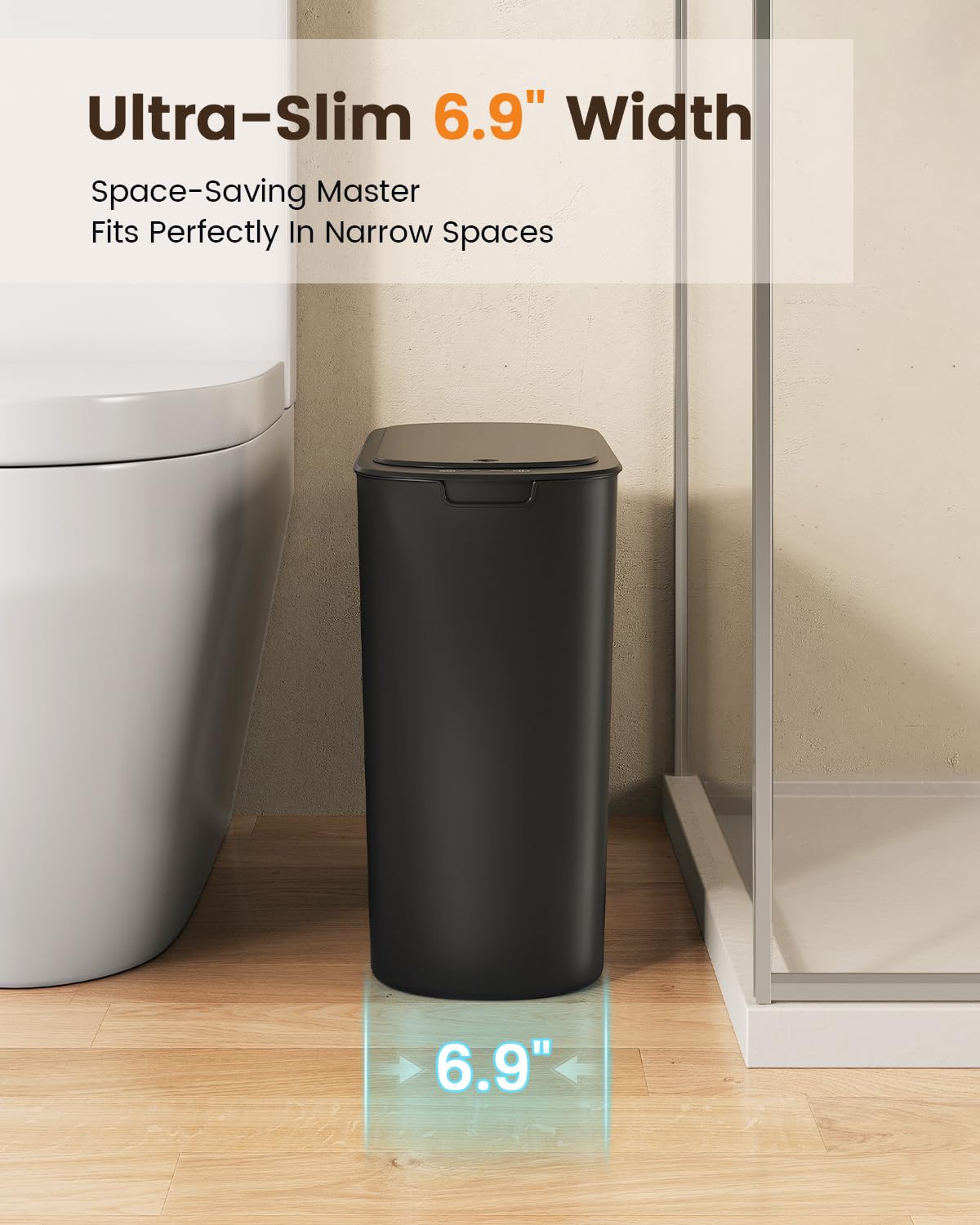 Touchless Bathroom Trash Can - 5 Gallon Automatic -4