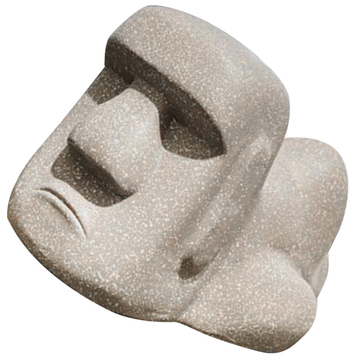 Bianca Porta Fazzoletti Decorativo Resina Moai per Camera