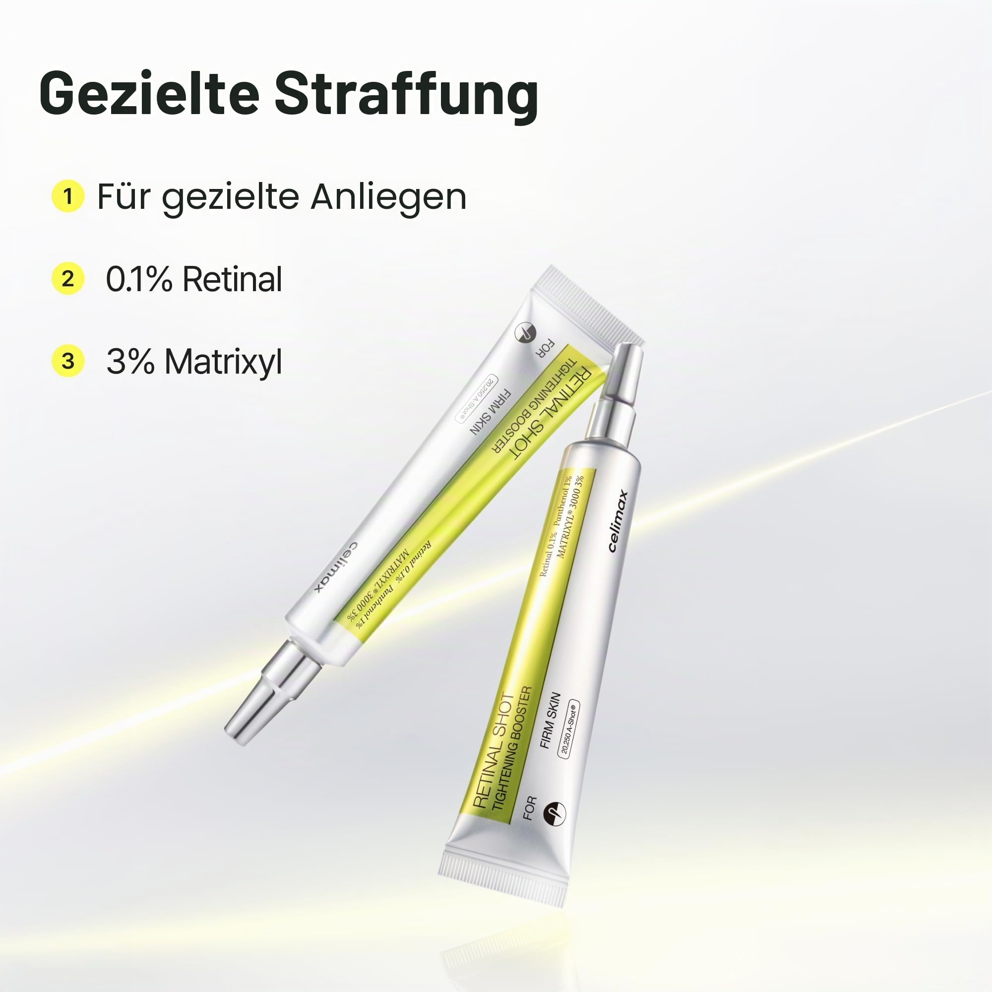 celimax Retinol + Retinal Shot Tightening Serum & Booster Set – Straffende Retinoid-Pflege mit Peptiden gegen Falten, feine Linien, sichtbare Poren und ungleichmäßige Hautstruktur, Korean Skincare