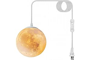 White Hanging Moon Lamp: Illuminate Your Space with Celestial charm