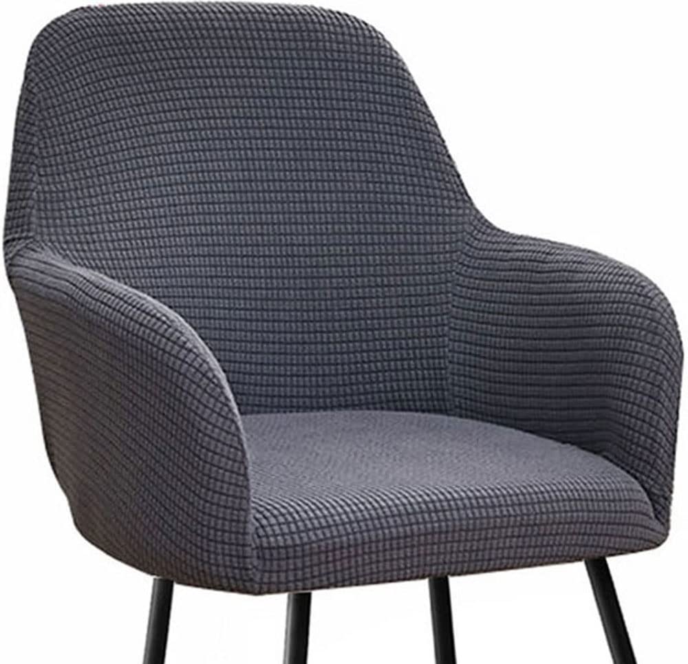 Witte Fluwelen Stoelhoezen Voor Eetkamer Met Armen, Stretch Fauteuil Hoes, Grijze Armleuningen Stoelbeschermer Voor Kantoor Keuken Feestbanket Decor Stoelenhoezen (Color : Y, Size : 6PCS
