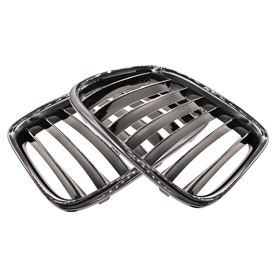 Griglie Anteriori Per BMW X1 E84 2010-2015 – Singola Stecca, Colore Nero Lucido, In Plastica ABS, Set Sinistra/destra (sostituzione Diretta)