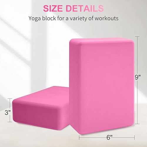 Miniatura 2 de Yoga Blocks 2 Pack, Premuim EVA Foam Block, Durable Exersice Block for Yoga, Pilates, General Fitness, Stretching, Toning Workouts and Meditation,