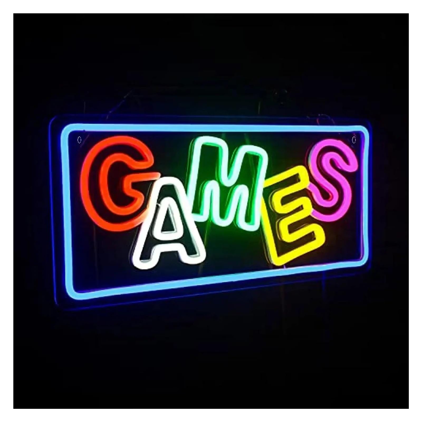 XENITE Luces Art Decoration Christmas Letrero De Neón Games Luces LED De Colores Para Dormitorio, Sala De Juegos, Fiesta De Videojuegos, Decoración De Pared, Alimentación USB, 20cmх42cm