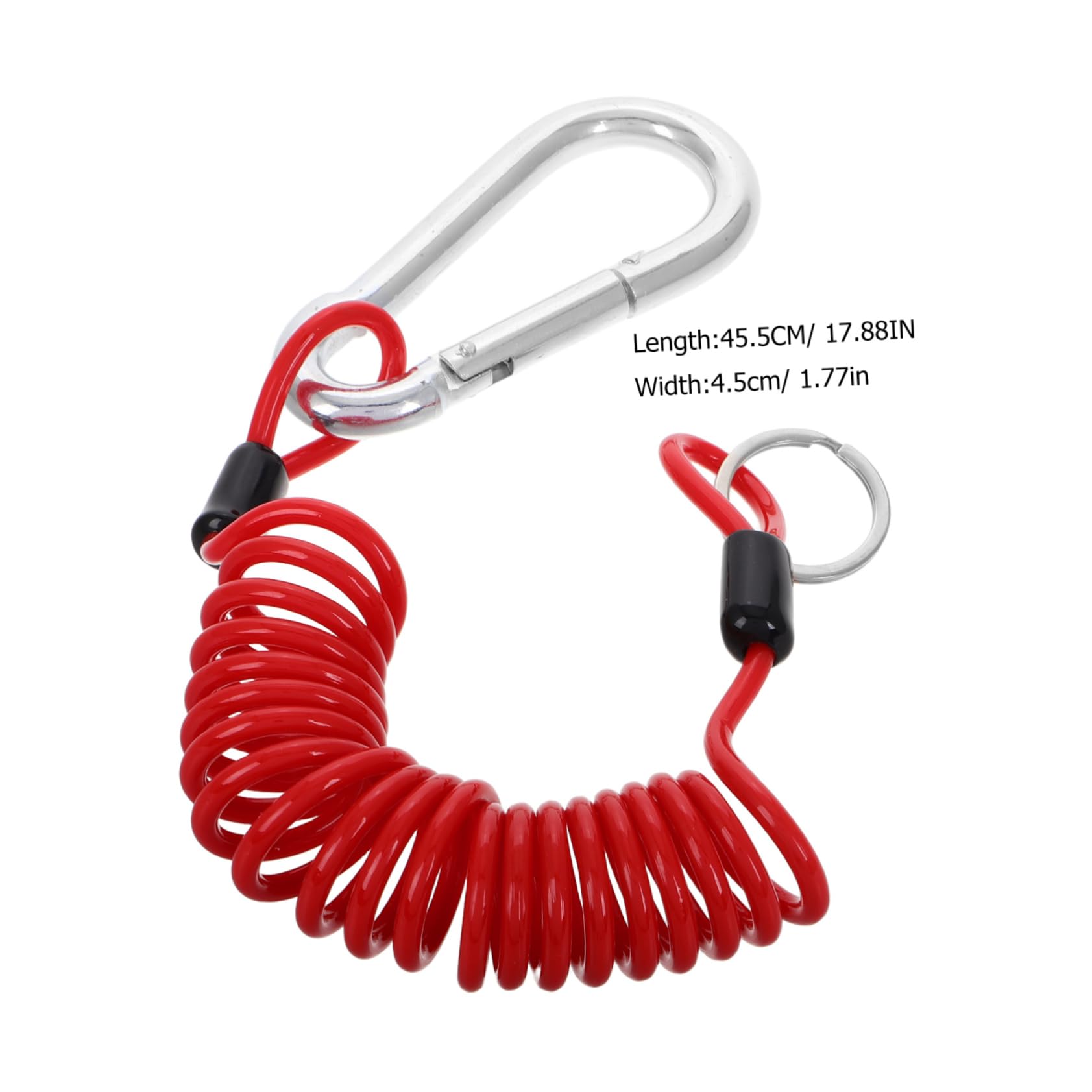 Ciieeo 6ft Carbon Steel Trailer Brake Cable for Rv Towing Emergency Breakaway Cable Spring Coiled Safety Wire