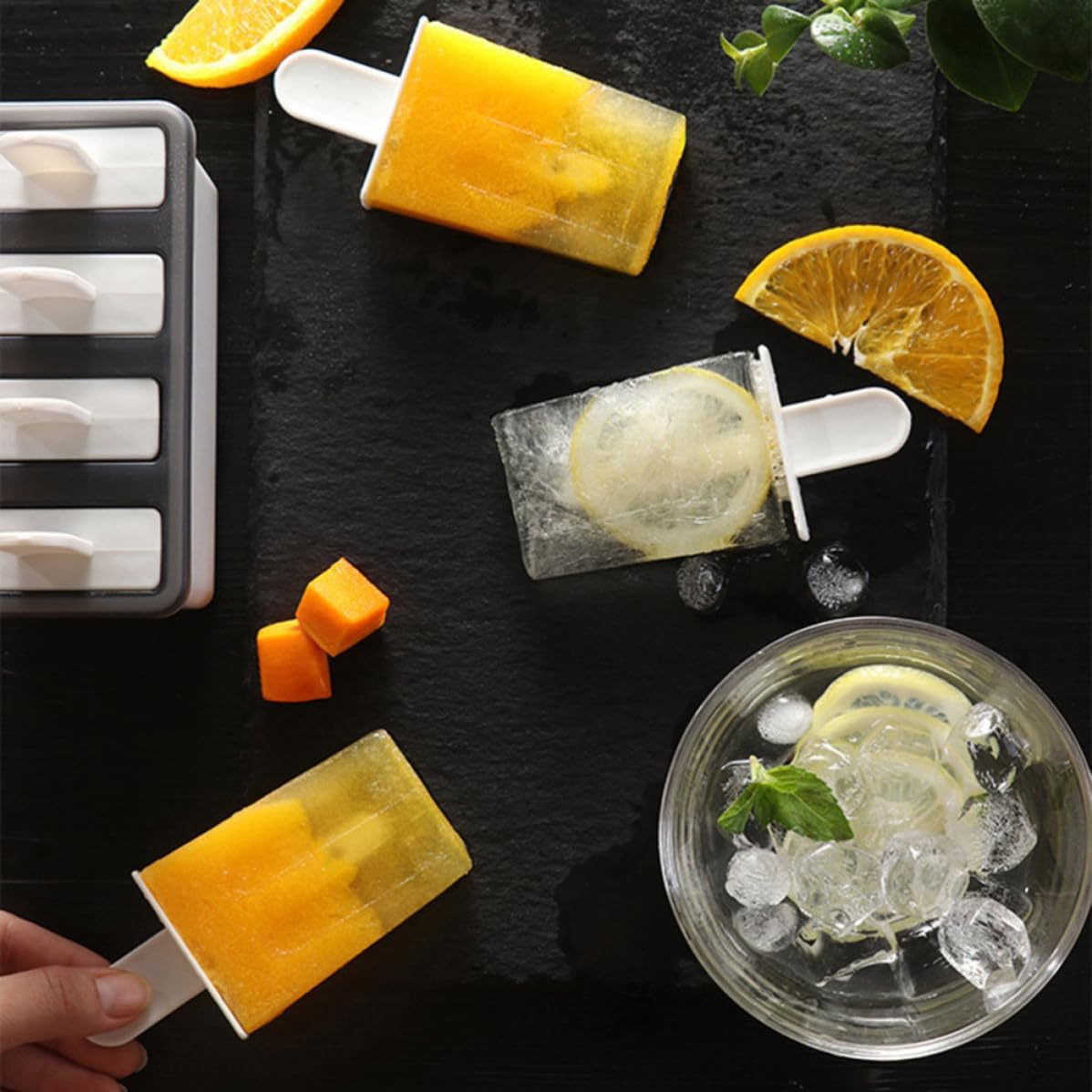 Ice Pop Molds Reusable PP Mold Maker for Fruit Mixtures