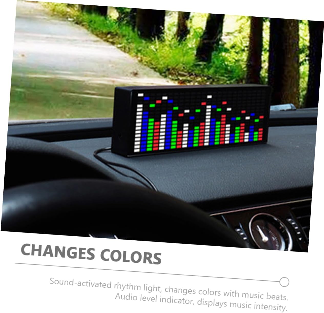 Vaguelly Digital Led Alarm Clock Voice Control and Brightness Music Display for Bedroom