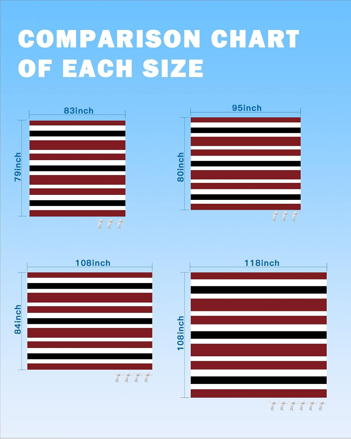 Vintage Burgundy Red Black White Stripes Beach Blanket Waterproof Sandproof Outdoor Picnic Mat 83"x79" Minimalist Line Lightweight Large Beaach Blankets with 4 Stake & 4 Corner Pockets
