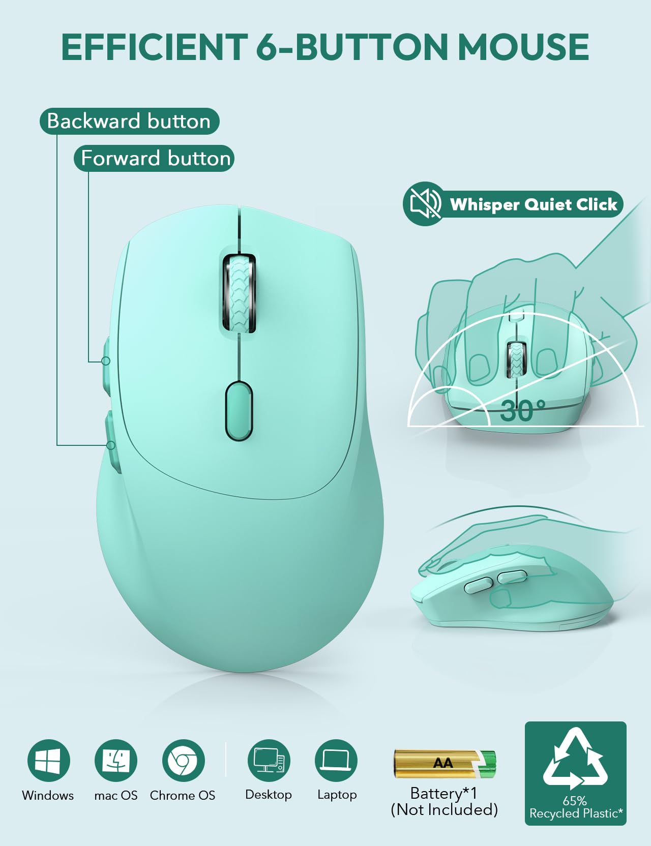 SABLUTE Bezprzewodowa klawiatura i mysz, podpórka pod nadgarstek, uchwyt na telefon, baterie w zestawie, ergonomiczna klawiatura 2,4 G, bez opóźnień, zestaw bezprzewodowy, do komputera, laptopa