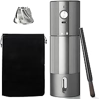 Vista 1 de Molinillo de café eléctrico portátil con fresas cónicas con 45 configuraciones ajustables, molinillo de café inalámbrico con fresas para espresso