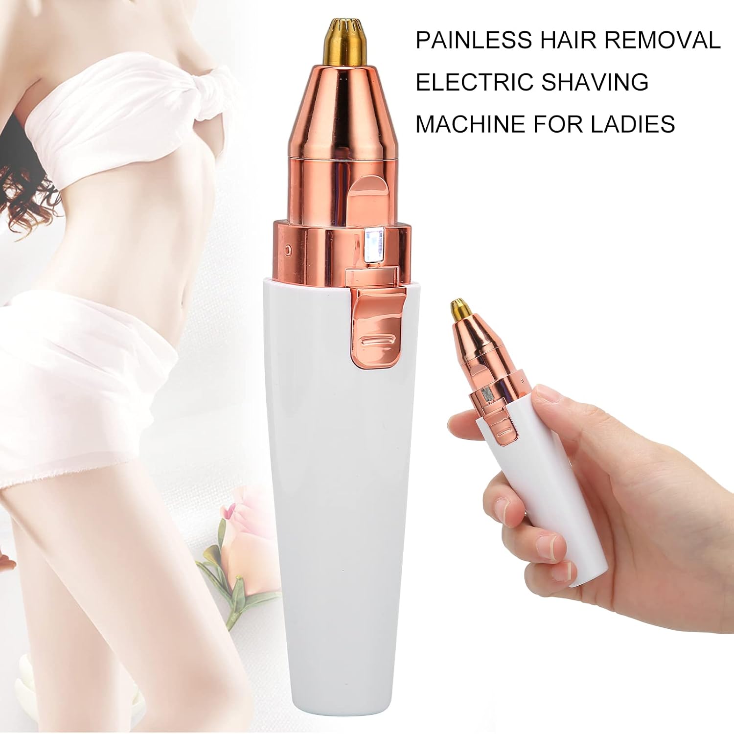 Hair Remover for Women,Rechargeable Eyebrow Trimmer & 2 IN 1 and Painless Lips Body Removal Women with